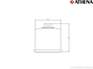 Φίλτρο λαδιού (διάμετρος 52,50mm / ύψος 67mm) - Aprilia Atlantic 125 / Derbi Boulevard 200 / Piaggio Be