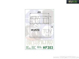 Φίλτρο λαδιού χρωμιωμένο HF303C - Honda / Kawasaki / Polaris / Yamaha - Hiflofiltro