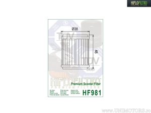 Φίλτρο λαδιού HF981 - MBK YP 125 Skycruiser / Yamaha VP 125 X-City / YP 125 R X-Max - Hiflofiltro