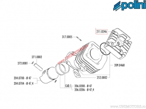 Χιουλάσα (διάμετρος 47mm) - 211.0246 - Adly ATV 50 / Keeway F ACT 50 / Malaguti Centro 50 SL / Yamaha Axis 50 -