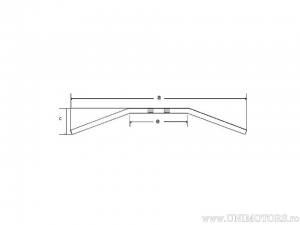 Χρωμιωμένο τιμόνι Drag Bar από χάλυβα με διάμετρο 22mm και μήκος 755mm - Fehling