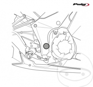 Допълнителна рамка Puig 50 мм - Kawasaki KLZ 1000 A Versys ABS ('12-'14) / Kawasaki KLZ 1000 B Versys ABS ('1