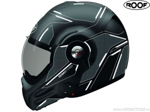 Каска мотоциклет Roof Desmo Storm Matt Black-Titan-White (черно-титан-бяло мат) - Roof