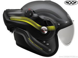 Каска мото Roof Desmo Streamline Matt Black-Steel-Yellow Fluo (черно-стомана-жълто флуо мат) - 