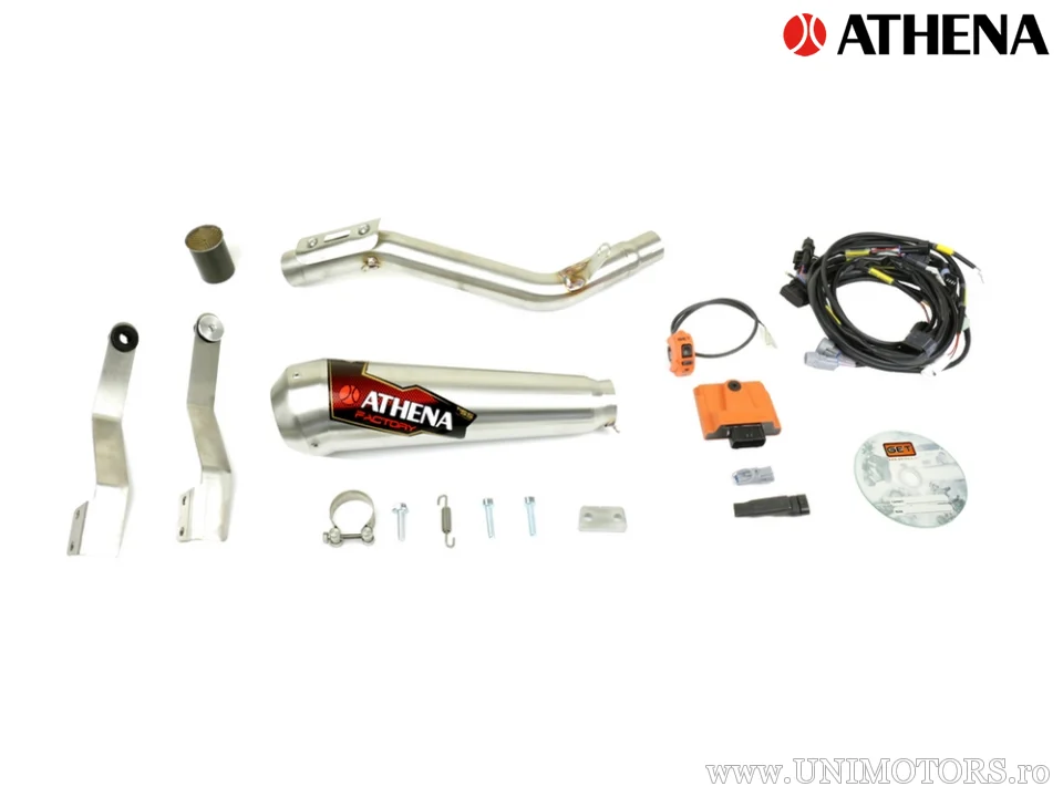 Край на изпускателната система / гърне Athena Stage1 комплект с ECU Get, KTM Duke 200 1