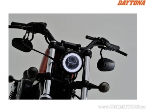120mm Black LED Tail Light with Lower Mounting Point on Triple Clamp - Daytona