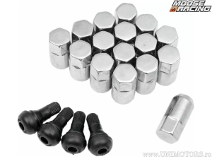 16er Set Radmuttern 3/8" für Modell 545X - Farbe: Chrom - Moose