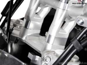 20 mm Handlebar Riser Set - material: aluminum - color: silver - Triumph Tiger 800 / 900 / 1200 - SW-Motech