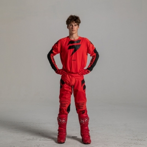 3LACK LABEL RACE JERSEY [RED/BLK]: Size - XL