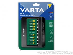8-batterijen LCD multi-lader - Varta