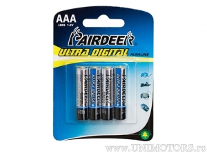 AAA Alkaline Ultra Digital 1.5V batterij blister set 4st - Pairdeer