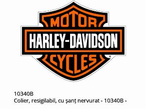 Abraçadeira, reutilizável, com haste estriada - 10340B - Harley-Davidson