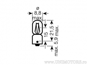Achterlicht T4W BA9S 24V 4W - Osram