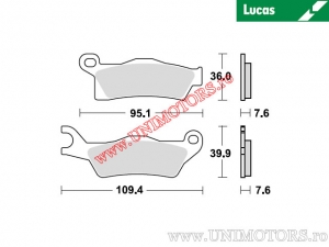 Achterremblokken - MCB861SI gesinterd SI - Lucas TRW