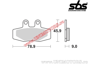 Achterremblokken - SBS 621HF (keramisch) - (SBS)