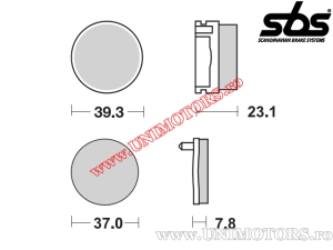 Achterremblokken - SBS 637SI (metal / gesinterd) - (SBS)