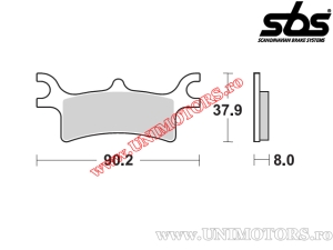 Achterremblokken - SBS 787SI (metalen / gesinterd) - (SBS)