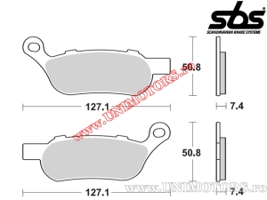 Achterremblokken - SBS 854LS (metalen / gesinterd) - (SBS)
