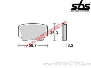 Achterremblokken - SBS 867SI (metaal / gesinterd) - (SBS)
