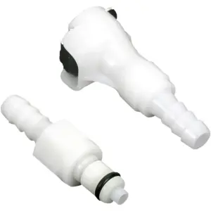 Acoplamiento de desconexión rápida para línea de combustible - Negro, Blanco - P12037