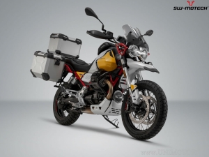 Adventure Protection Set (engine guard + 2x crashbar + 2x crashpad) - Moto Guzzi V85 TT ('19-) - SW-Motech