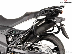 AERO ABS Side Case Set (2x25L) and EVO Holders - 50.0L - Suzuki DL 650 ('11-'16) - SW-Motech