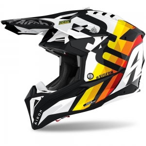 AIROH AVIATOR 3 RAINBOW WHITE GLOSS: Taille - M