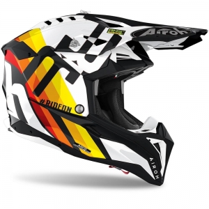 AIROH AVIATOR 3 RAINBOW WIT GLANS: Maat - M