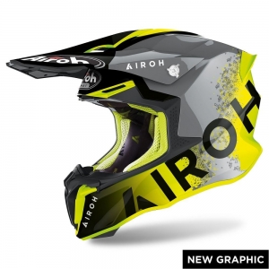 Airoh Twist 2.0 Bit Glänzend Gelber Helm: Größe - XL