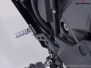 Aluminum gear shift lever black-silver color - Suzuki V-Strom 800 / 800DE ('22-) - SW-Motech