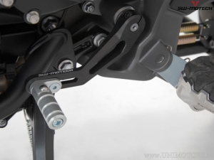 Aluminum gear shift lever black-silver color - Triumph Tiger 1200 / Explorer / XC ('11-) - SW-Motech