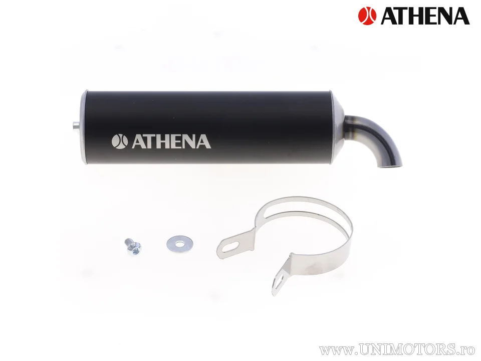 Amortizor de sunet din aluminiu negru ø70mm x 250mm - Athena