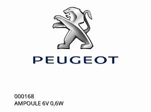 AMPOULE 6V 0,6W - 000168 - Peugeot