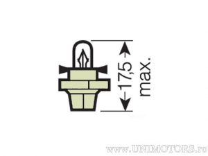 Ampoule avec base crème BX8.4d 12V 1.5W - Osram