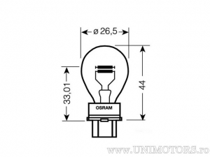 Ampoule avec base PY27/7W W2.5X16Q 12V 27/7W - Osram