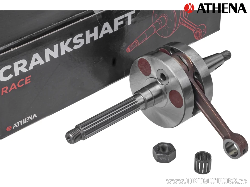 Arbore cotit Athena Racing, Gilera / Piaggio 12mm, bielă 85mm / cursă 44mm - Athena