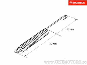 Arc cric central - lungime: 110mm - diametru spira: 3mm - JM