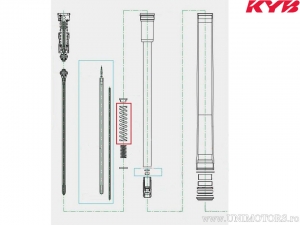 Arc echilibrare 130mm 3.5N/mm - Honda CRF 450 R ('13-'14) / Kawasaki KX 450 F ('13-'14) - Kayaba