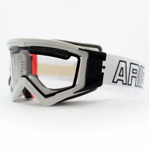 ARIETE - MUDMAX Brille - WEISS / DOPPELTE KLARE BELÜFTETE LINSE OHNE STIFTE