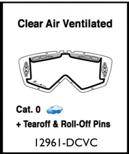 ARIETE - Occhiali doppio cilindro trasparenti ventilati con clip