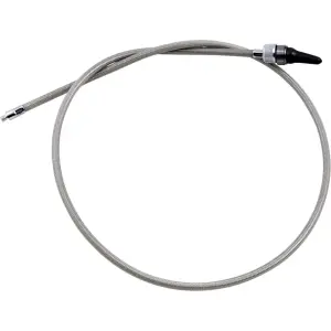 Armor Coat Braided Stainless Steel Speedometer Cable for Harley-Davidson - Chrome - 06550067