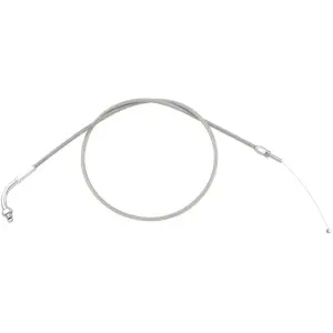 Armor Coat Stainless Steel Throttle/Idle Cable for Cruisers - Chrome - Standard - MP620331