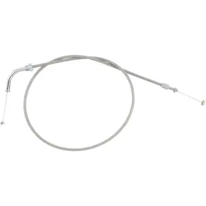 Armor Coat Stainless Steel Throttle/Idle Cable for Cruisers - Chrome - Standard - MP620380