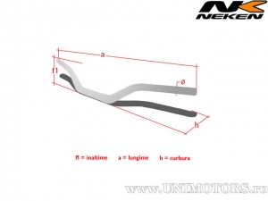 ATV/Quad Handlebar 28.6mm Neken Radical (conical design) - white-blue - Neken