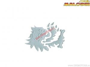 Aufkleber (Abziehbild) "Malossi Head Lion 3D" 10cm - silber - Malossi
