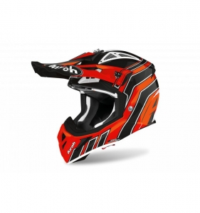Aviator Ace Art Helm Glänzendes Orange: Größe - L