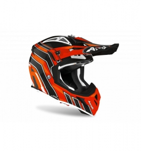 Aviator Ace Art Helm Glänzendes Orange: Größe - L