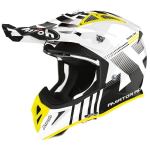 Aviator Ace Nemesi helm wit glanzend: Maat - XL