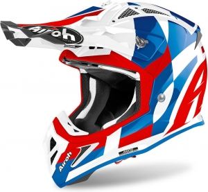 Aviator Ace Trick helm glanzend blauw: Maat - L