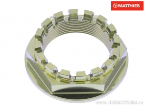 Axle nut M33 x 1.25 mm gold titanium - JM
